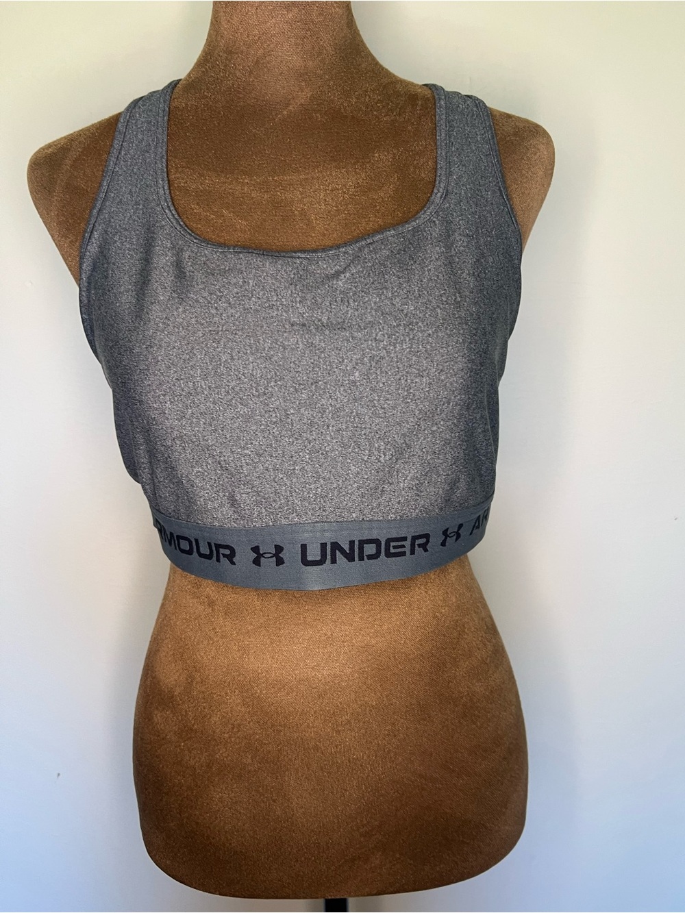 Under Armour Black and Gray Racerback Sports Bra